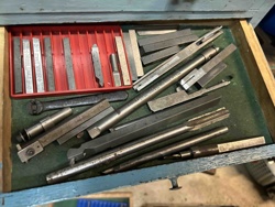 Assorted Machinist's Lathe and Milling Tools in Drawer