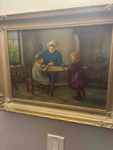 Interior Domestic Scene with Figures