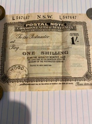 Australian Commonwealth Postal Note (One Shilling)