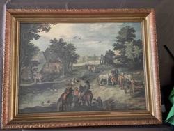 Framed 17th Century Style Dutch Landscape Print