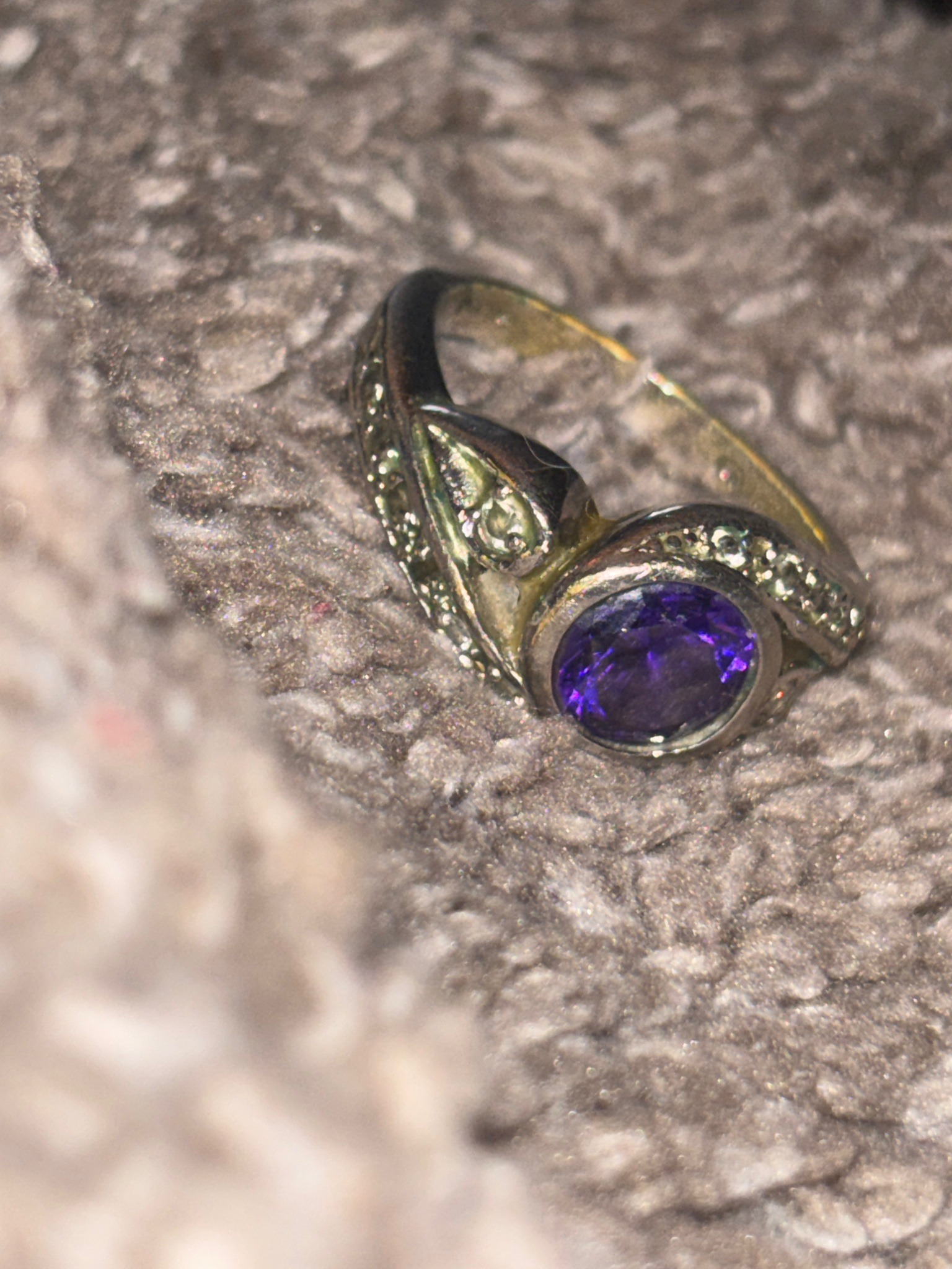 Submitted photo of Art Deco Style Purple Stone Ring