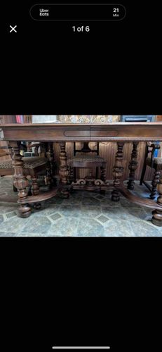 Renaissance Revival Style Carved Oak Library Table