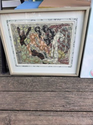 Framed Abstract Figurative Print