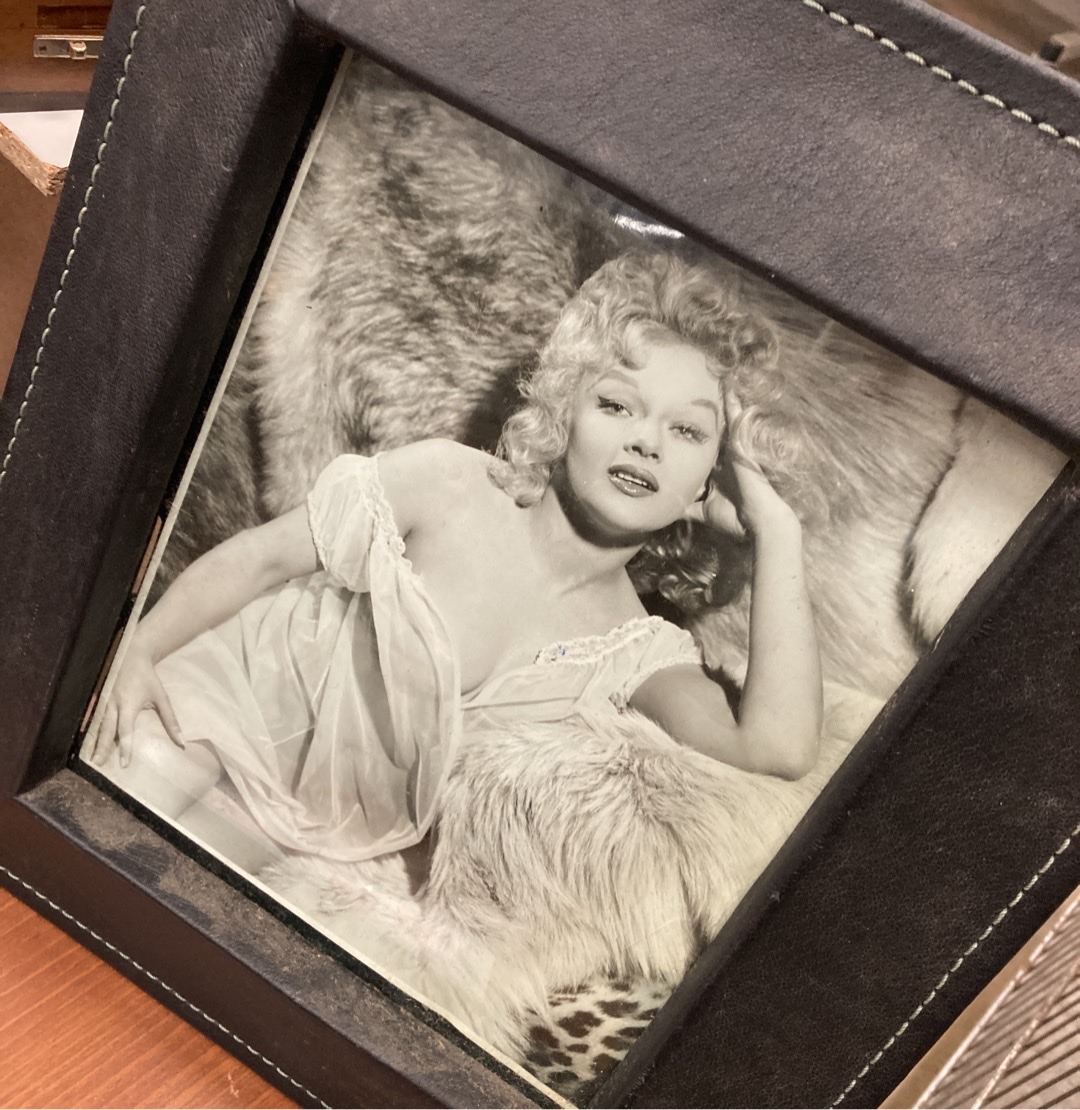 Submitted photo of Black and white photographic print of a pin-up model (unauthenticated)