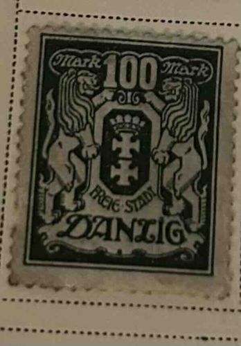 100 Mark Danzig Stamp