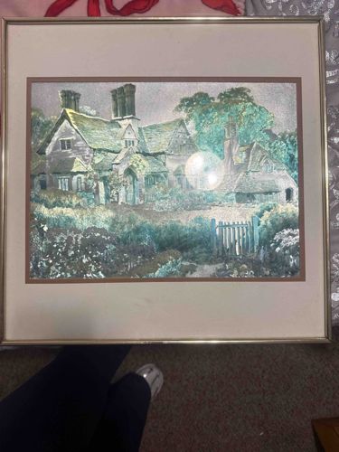 Framed Cottage Landscape Print