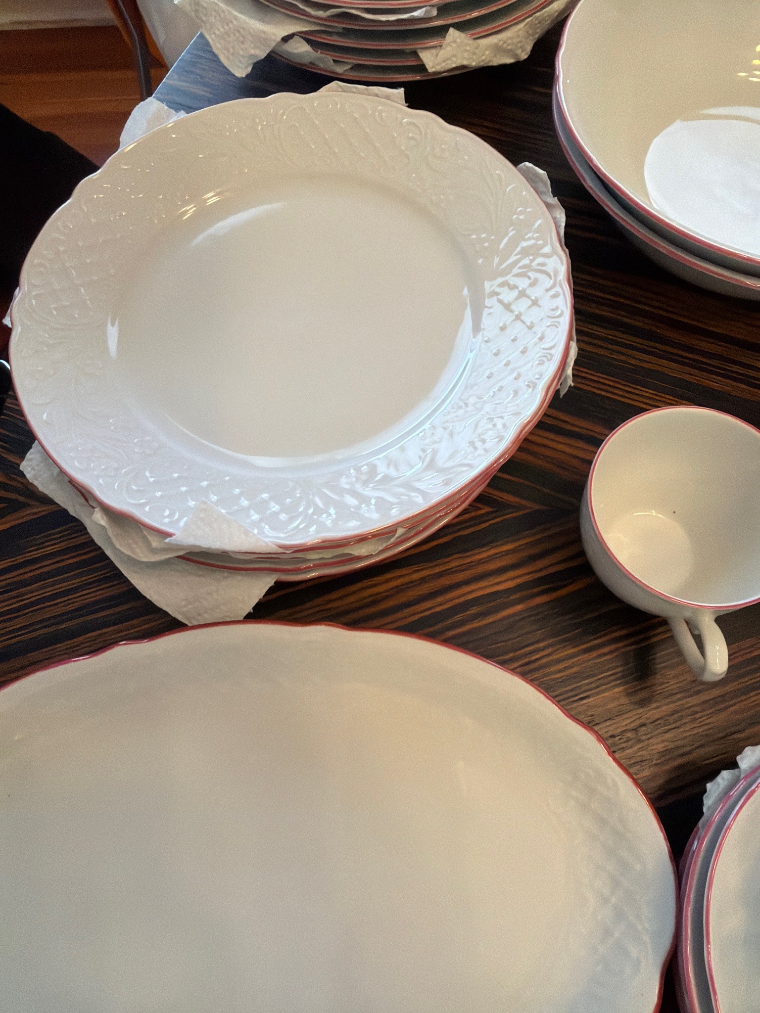Rosenthal Monbijou Pink Trim Porcelain Dinnerware