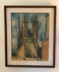 Framed Reproduction of 'Day of Devotion' by Lyonel Feininger
