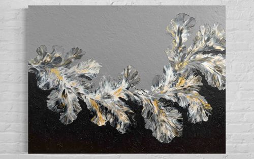 Textured Acrylic Pour Painting