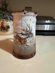 Winter Scene Ceramic Candle Holder/Warmer