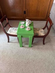 Children's Built-In Tea Table and Bench Set