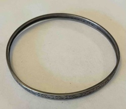 Sterling Silver Engraved Bangle Bracelet
