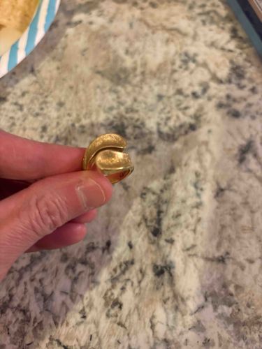 Gold-Toned Spiral Wrap Ring