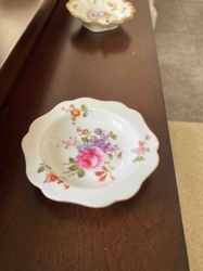 Floral Scalloped Porcelain Bowl