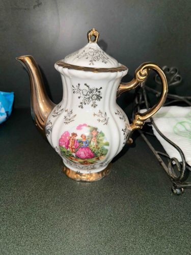 Decorative Porcelain Teapot (Possibly Mini or Demitasse)