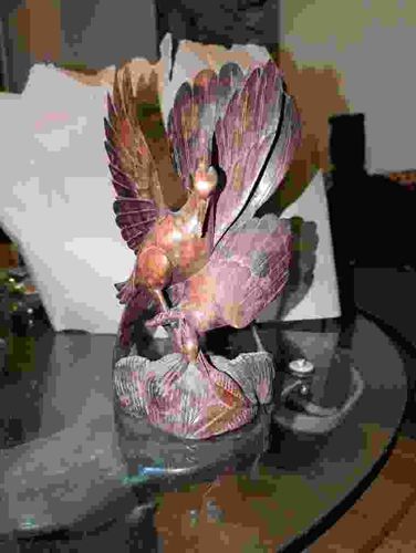 Indo-Chinese Carved Hardwood Bird Sculpture