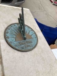 Outdoor Garden Sundial with 'Time Will Tell' Inscription