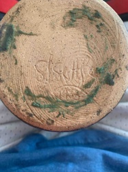 Studio Pottery Vase with Incised Signature and Date