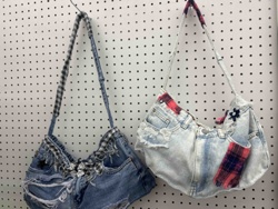 Upcycled Denim Shoulder Bags (Pair)