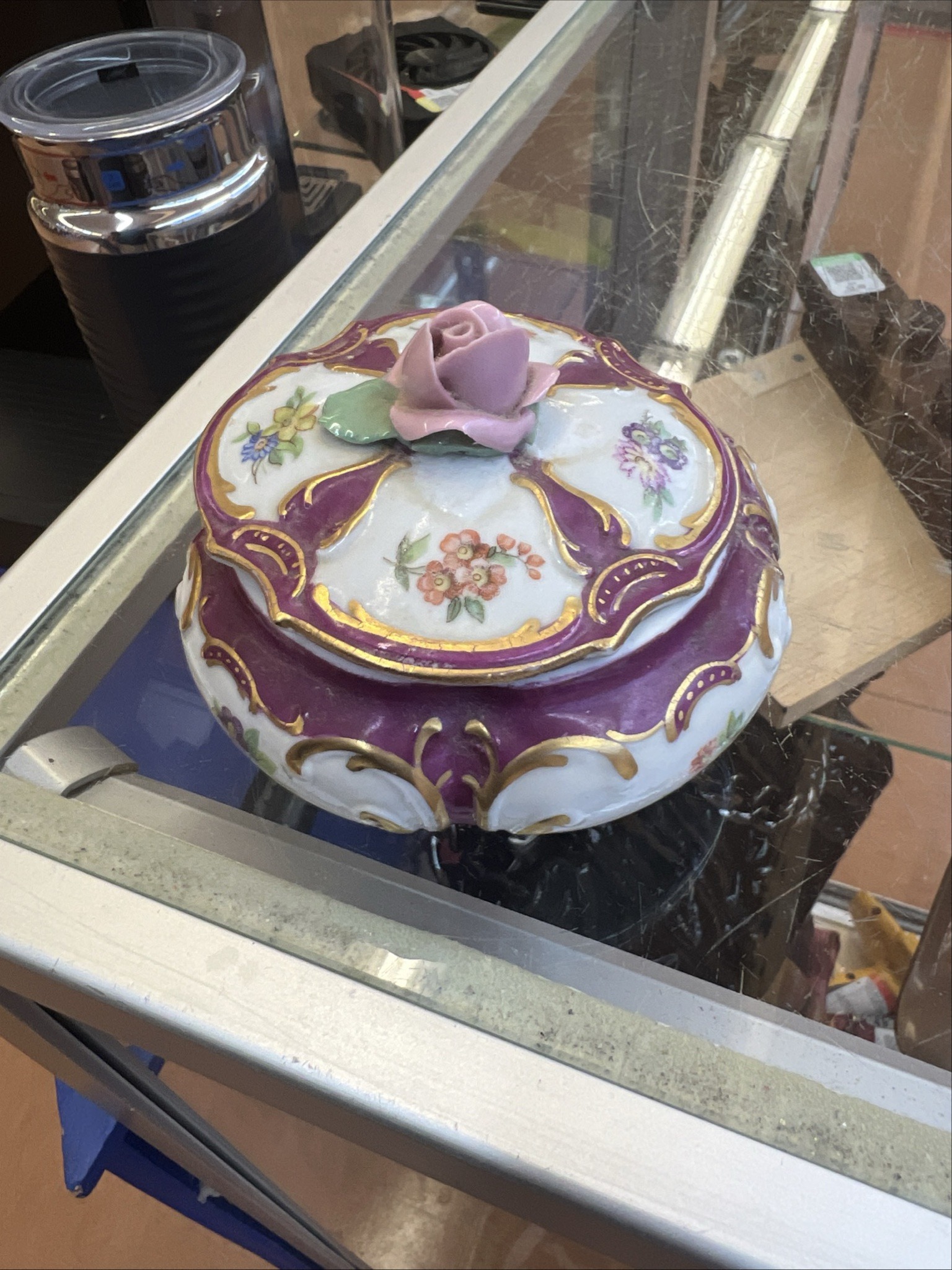 Submitted photo of Porcelain lidded trinket box