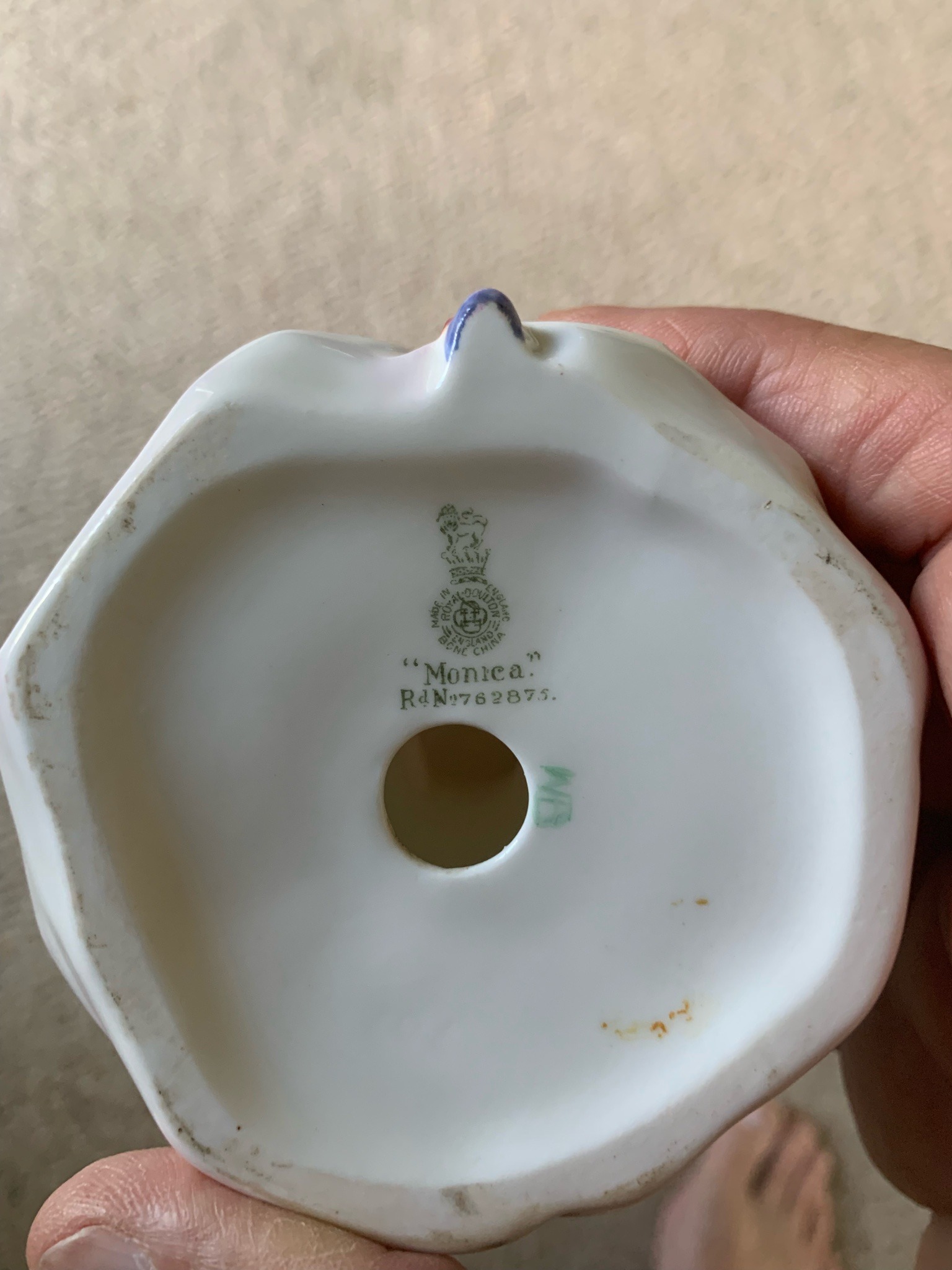 Submitted photo of Royal Doulton bone china figurine "Monica" (not authenticated)