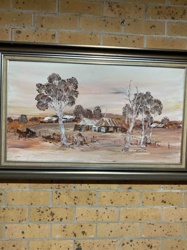 Australian Outback Homestead Oil Painting