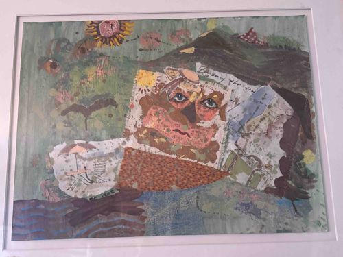 Mixed Media Collage Art Piece