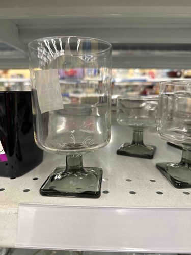 Mid-Century Modern Square Based Footed Glassware