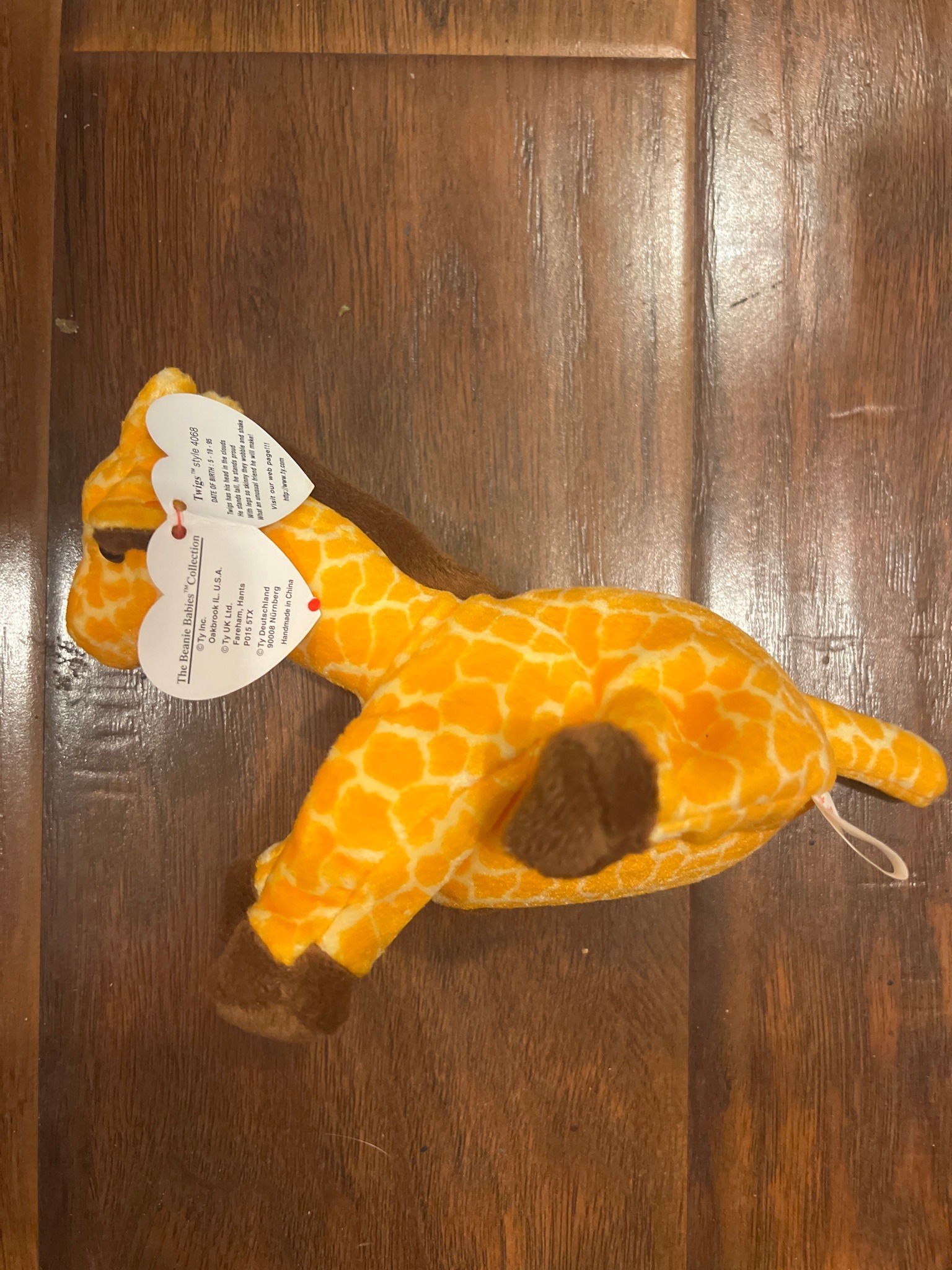 Submitted photo of Ty Beanie Babies Twigs the Giraffe (not authenticated)