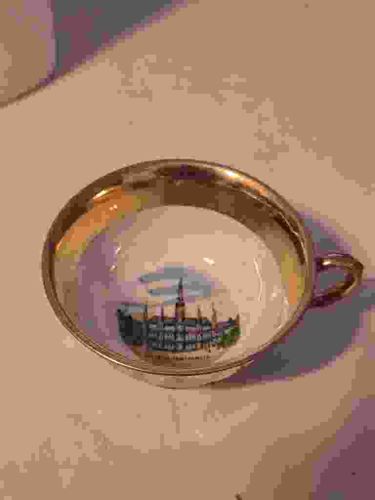 Souvenir Porcelain Teacup featuring Marienplatz, Munich