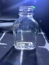 Clear Glass Miniature Bottle with Threaded Neck