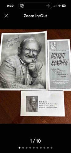 Billy Barty Autographed Photo and Foundation Materials