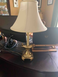 Brass Electric Table Lamp (Replicating Oil Lamp Design)