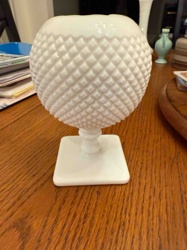 Milk Glass Hobnail Goblet Vase