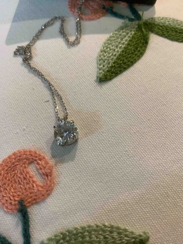 Solitaire Lab-Created Diamond Necklace
