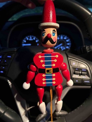 Wooden Soldier Pull-String Ornament