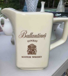Vintage Ballantine's Finest Scotch Whisky Ceramic Water Jug/Pitcher