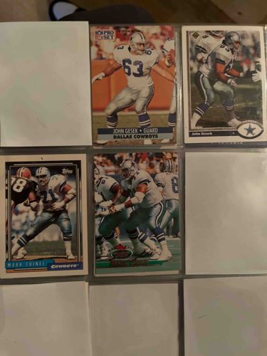 Collection of Early 1990s Dallas Cowboys Football Trading Cards