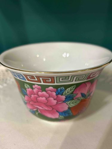 Asian Floral Pattern Porcelain Bowl