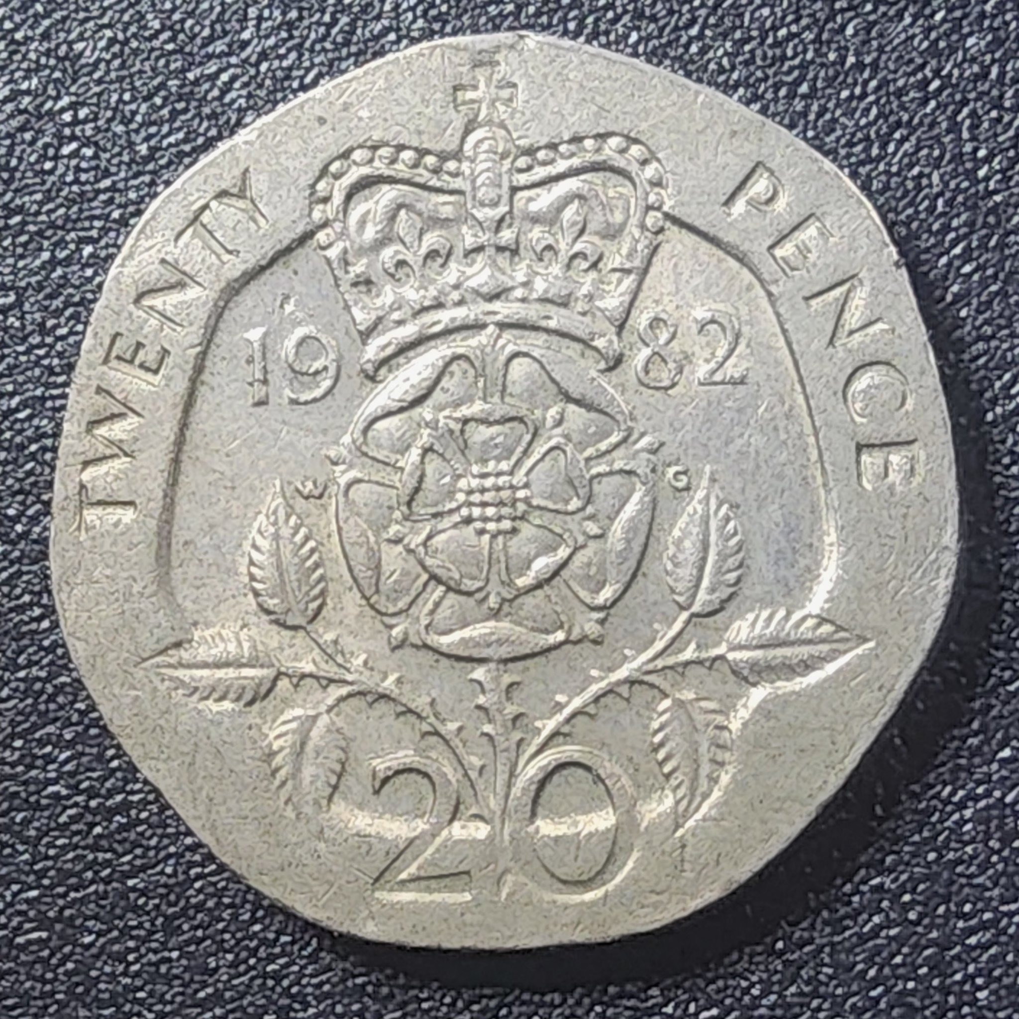 Submitted photo of British Twenty Pence Coin (1982)