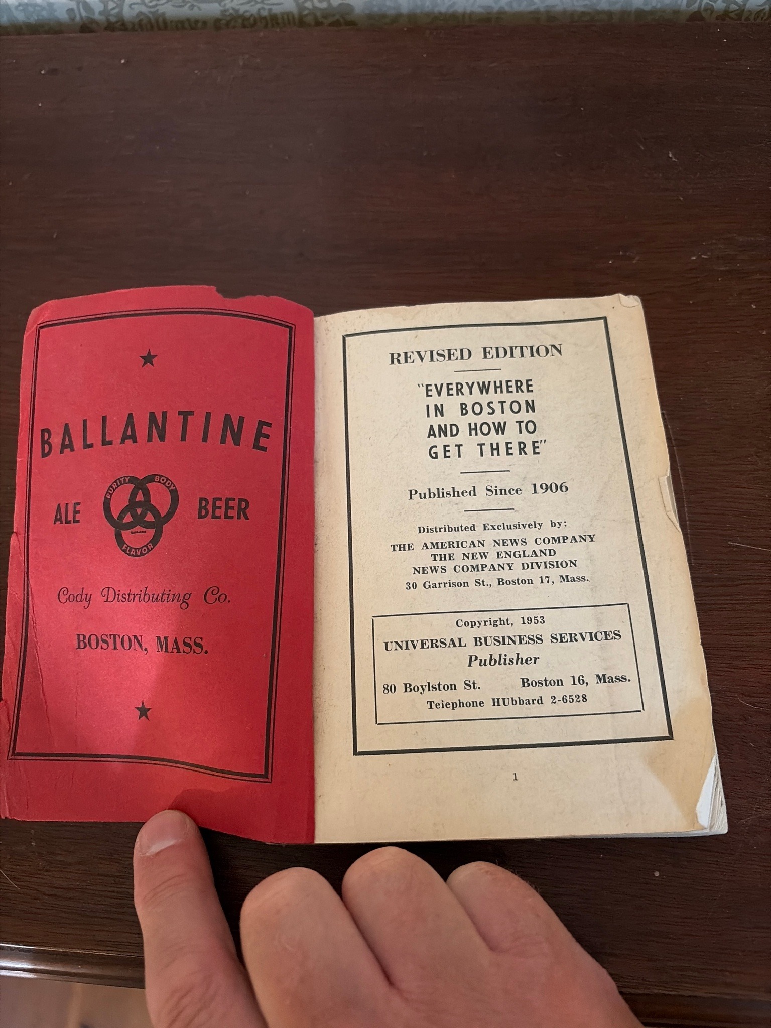 Submitted photo of Ballantine Ale and Beer promotional guidebook (not authenticated)