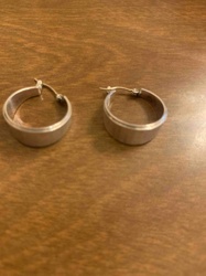 Silver-Tone Chunky Hoop Earrings