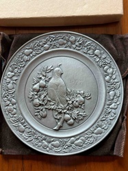 1977 International Silver Pewter "Partridge in a Pear Tree" Collector Plate