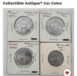 Collectible Antique Car Coins Set