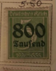 German Reich 800 Tausend Stamp