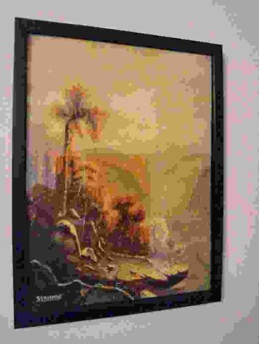 Framed Tropical Landscape Art Print