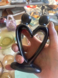 Abstract Embracing Figures Heart Sculpture