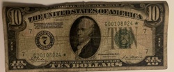 United States 1928 $10 Federal Reserve Note (Star Note)