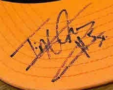 Taylor Swift Autograph on Orange Fabric