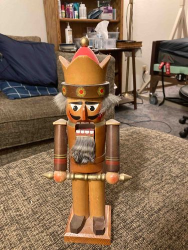 Traditional Wooden German Nutcracker (Soldier/King Figure)